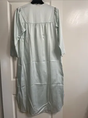 Oscar de la Renta Pink Label Vintage Nightgown Satin with Lace Detail thumbnail 5