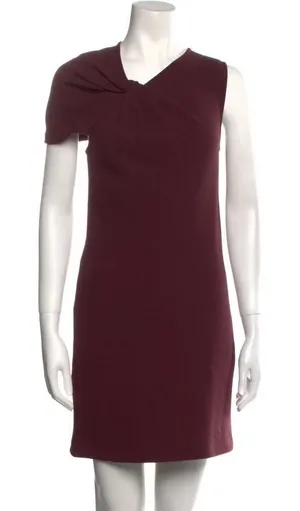 3.1 PHILLIP LIM Virgin Wool Mini Dress Burgundy Twist‎ Sleeve Business Size: 4 thumbnail 1