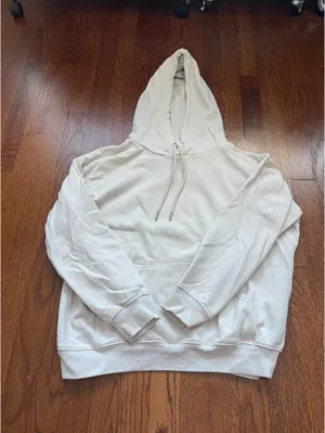 H&M Cream Hoodie Medium thumbnail 1