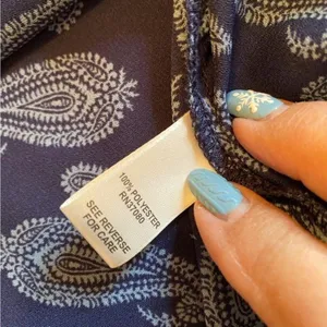 CATO Size XL High Low Summer Blouse Top w/ Collar thumbnail 8