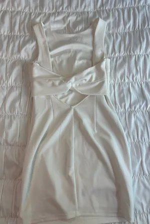Lulu's White Sleeveless Dress With Criss-Cross Back thumbnail 1