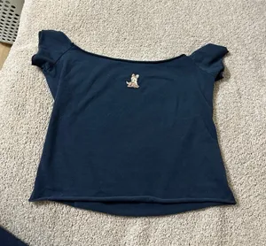 Brandy Melville John galt deer navy top thumbnail 1