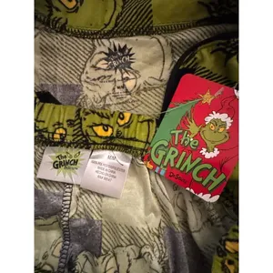 Dr. Seuss The Grinch Plaid Christmas 2‎ piece Pajama Set Women's Medium NWT thumbnail 13