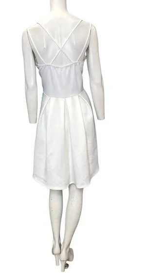 Bo Bel Find Me Plus Strappy Pleated Skirt Mini Dress White Size 1X NWT thumbnail 2