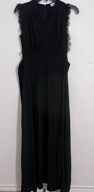Altar’d State Black Lace V-neck Maxi Dress Women’s Size Small thumbnail 1