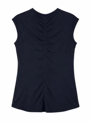Athleta Navy Sleeveless Zip Front Athletic Top Women’s Medium thumbnail 3