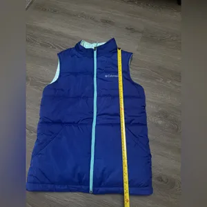 Columbia Royal Blue Baby Blue Polkadot Insulated Reversible Vest thumbnail 5