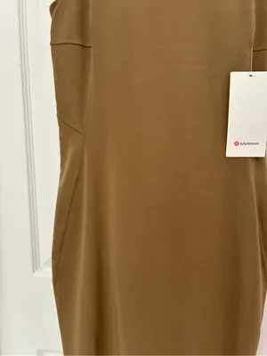 Lululemon Slim-Fit Above-Knee Dress, NWT, Size 10, Artifact / Mustard - Olive thumbnail 8