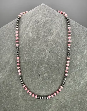 Handmade 16” Navajo Style Sterling Silver Pearls Necklace thumbnail 4