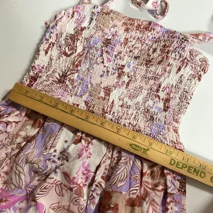 No Comment Women’s floral smocked tie shoulder midi dress small thumbnail 7