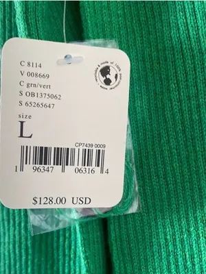 NWT Free People Green Ribbed Knit Button-Down Cardigan Mini Dress Size Large thumbnail 7