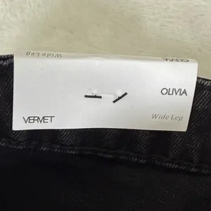 Vervet Olivia Wide Leg Jeans Washed Black High Rise Distressed Raw Hem Size 25 thumbnail 7