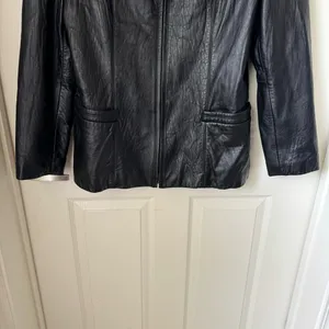 Comstock RC Expedition Woman Large Black Leather Zip Up Jacket Whimsigoth 90’s thumbnail 5