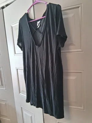 PINK Victoria's Secret modal criss cross front oversized short sleeved t-shirt in black size medium. thumbnail 2