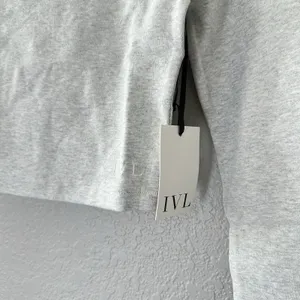 NWT‎ IVL Collective Cotton Jersey Cropped Top Womens Heather Gray Small Athletic thumbnail 7