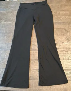 Romwe Women's Black V Shaped Waist Flare Casual Pants Size Large thumbnail 1