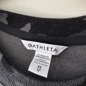 Athleta Balance Black Luxe Camp Print Long Sleeve Knit Dress‎ thumbnail 6