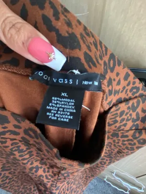 Joan Vass Women’s XL stretch Cheetah print paint thumbnail 2
