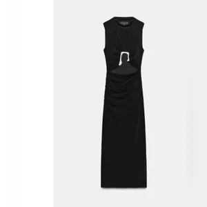 Zara black cutout sparkly‎ midi dress thumbnail 5