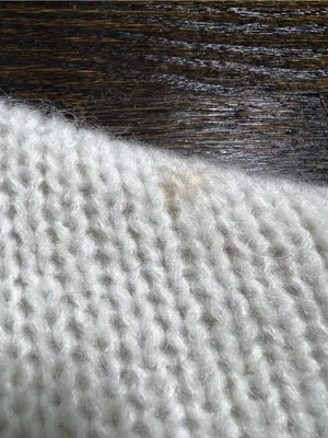 Cream Open Front Knit Mohair Blend Cardigan Sweater thumbnail 8