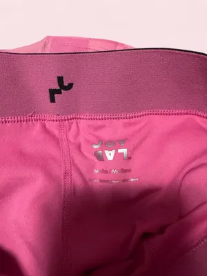JoyLab Pink Checkered Pink Pleated Mini Skirt with Black Waistband thumbnail 4