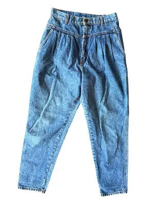 Vintage GAP High Waisted Pleated Tapered Blue Jeans Size 29 thumbnail 1