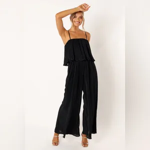 New JILLIAN PLISSE JUMPSUIT - BLACK‎ thumbnail 2