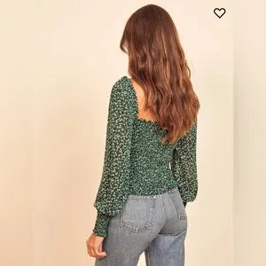 Reformation Pinto Top in Parsley Green Size Small thumbnail 4