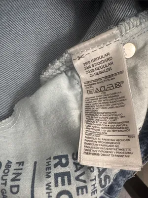 GAP Baggy Mid Rise Que Wide-Leg Denim Pants thumbnail 7