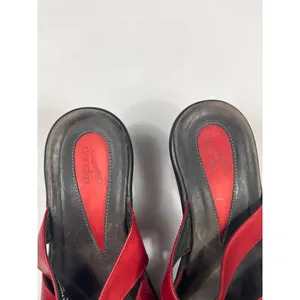Dansko Red Womens Leather Strappy Wedge Sandals Size 38 SKU 7206 thumbnail 5