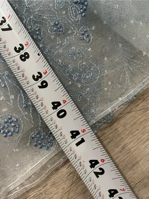 NWT Goelia Blue See-Through Mess Embroidered Dress Size 4 (Small) thumbnail 10