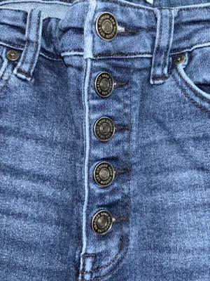 KanCan Button Fly Skinny Jeans Juniors Size 9 Waist Size 28 Dark Wash Stretchy thumbnail 3