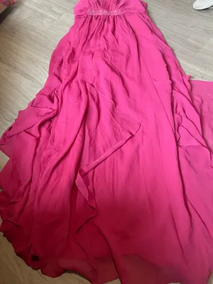 David's Bridal Fuchsia Strapless Maxi Dress thumbnail 2