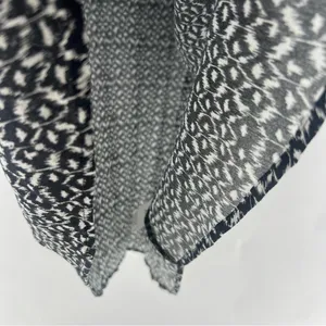 SAGE The Label Black White Abstract Tribal Print Lace-Up V-Neck Tunic‎ Top thumbnail 6