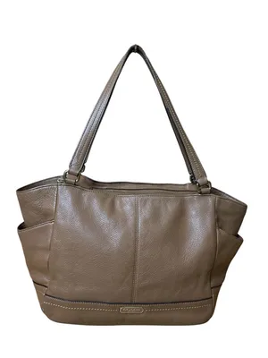 Coach British Tan Carrie Shoulder Tote with Brass Hardware Style F23284 thumbnail 1