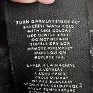OAT New York Wide Leg Jeans Womens 4/27 Black High Rise Patch Pocket Raw Hem thumbnail 10