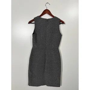J. Crew Black and White Sleeveless Dress Size 0 Knee-Length thumbnail 3