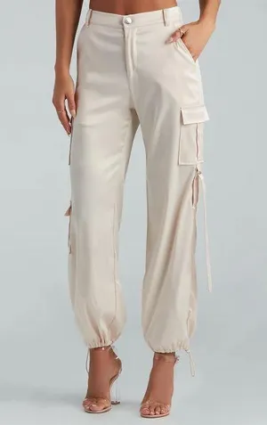 Windsor New  Satin Jogger Pants Small thumbnail 1