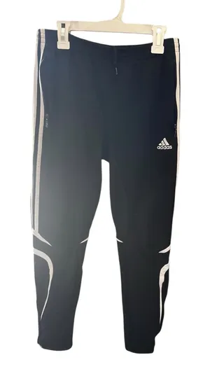 Adidas Black and White Track Pants thumbnail 1