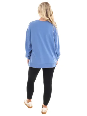 Z-Supply Modern Weekender Relaxed Crewneck Top Mariner Blue thumbnail 3