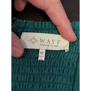 Wayf Dress Womens Medium Blue Striped Sweetheart Smocked Maxi Sundress Boho thumbnail 11