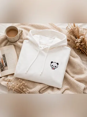 Known Supply Organic Cotton Panda Embroidered Hoodie thumbnail 6