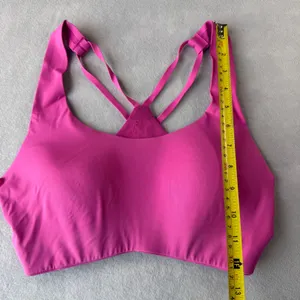 Move Theology Womens Strappy Racerback Sports Bra Magenta Pink Size S thumbnail 4