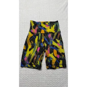 Lululemon wunder High Rise 6" Biker Shorts Multicolor Abstract Brushstroke 4 thumbnail 2