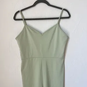 Reformation Emmy Ecostretch green jumpsuit size L thumbnail 3