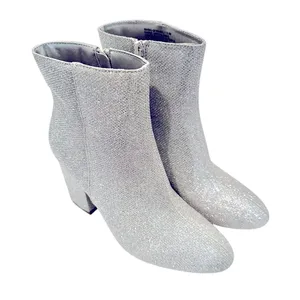 Madden‎ Girl Riving GF Ankle Boots Women 8.5 Silver Metallic Y2K Holiday Glam thumbnail 3