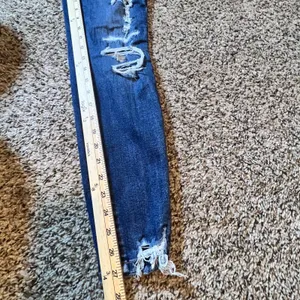 American Eagle Curvy High Rise Jegging Jeans 4‎ Dark Wash Distressed Next Level thumbnail 7