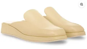 Vince Raquel Leather Mules Cashew Pale Yellow Slip-On Flats Size 5.5 NIB $295‎ thumbnail 1