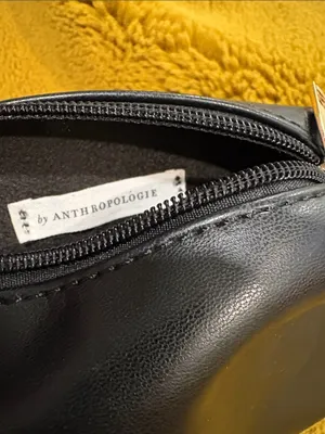 Anthropologie Black Leather Small Bag thumbnail 3