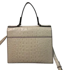 Kate Spade Doris Crocodile Embossed Leather Top‎ Handle Crossbody Bag Ivory thumbnail 4